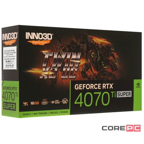 Видеокарта INNO3D (N407TS2-166XX-186156N) GeForce RTX 4070 Ti SUPER 16GB TWIN X2