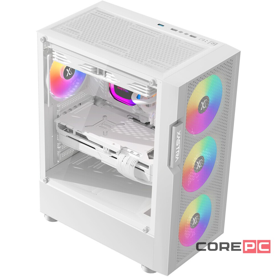 Компьютерный корпус XASTRA A302 4FRGB White (A302-WH-FC120FRGB-4F-GL)
