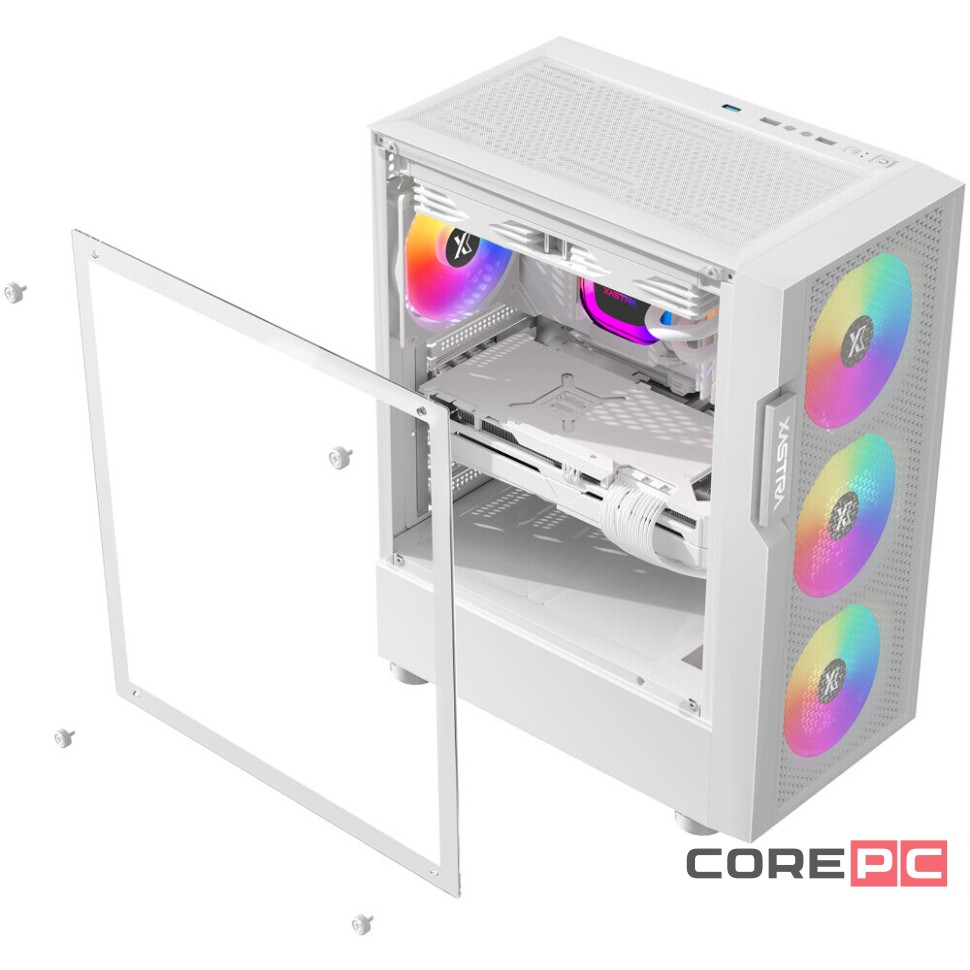 Компьютерный корпус XASTRA A302 4FRGB White (A302-WH-FC120FRGB-4F-GL)