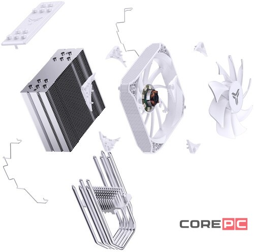 Кулер для процессора JONSBO PISA A5 ARGB White PWM