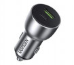 Автомобильное заряд. устр. Ugreen CD213 с шнуром Type-C на Type-C 1USB/1C 60W серое