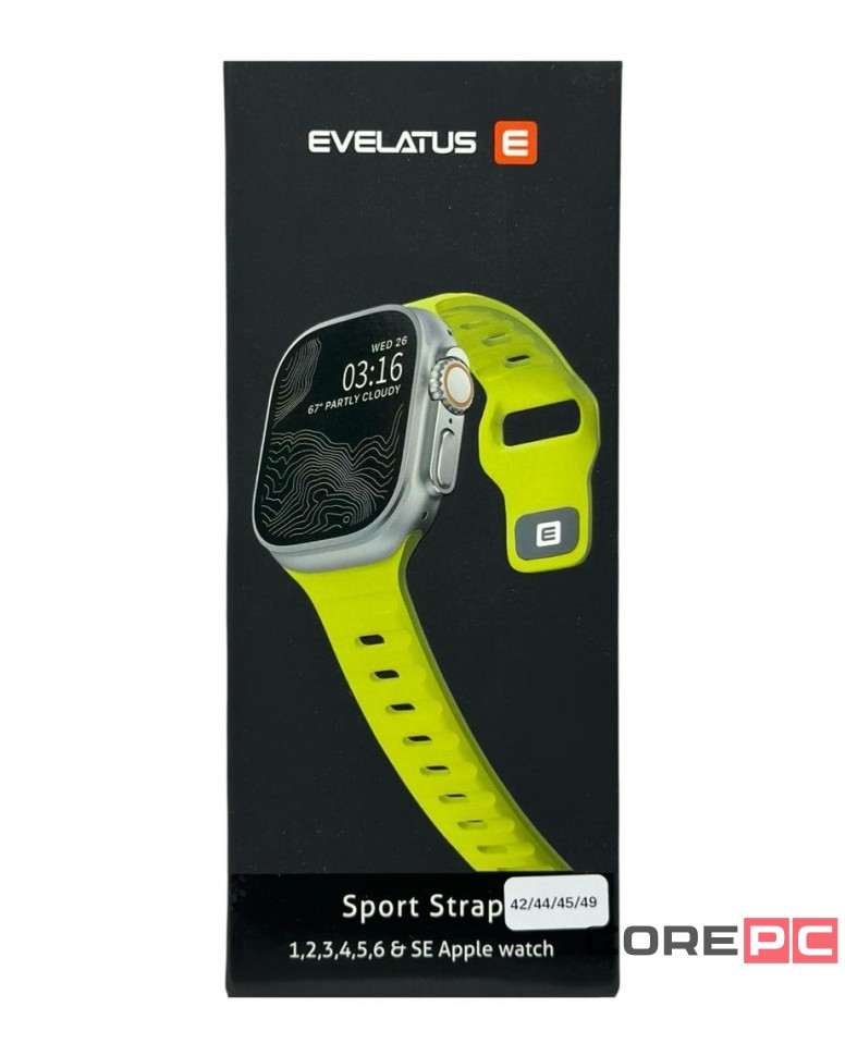 Сменный браслет Evelatus для Apple Watch 42-44-45-49mm салатовый