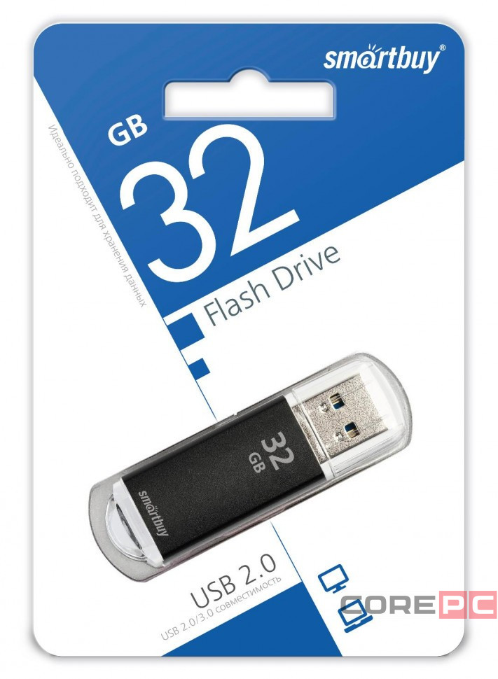 USB флеш накопитель Smartbuy 32GB V-Cut Black (SB32GBVC-K)