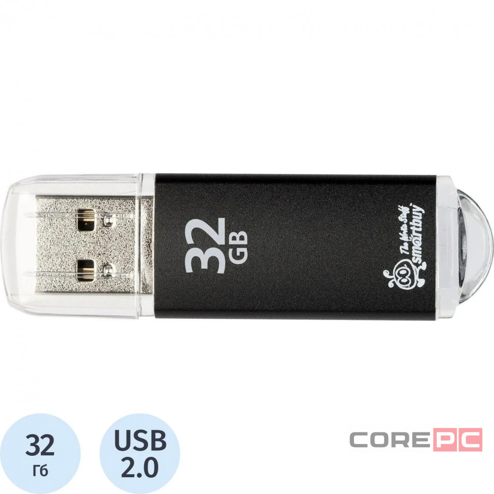 USB флеш накопитель Smartbuy 32GB V-Cut Black (SB32GBVC-K)