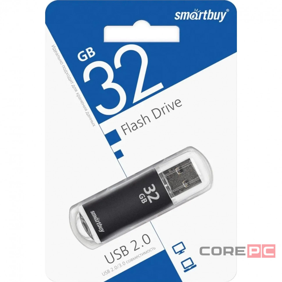 USB флеш накопитель Smartbuy 32GB V-Cut Black (SB32GBVC-K)