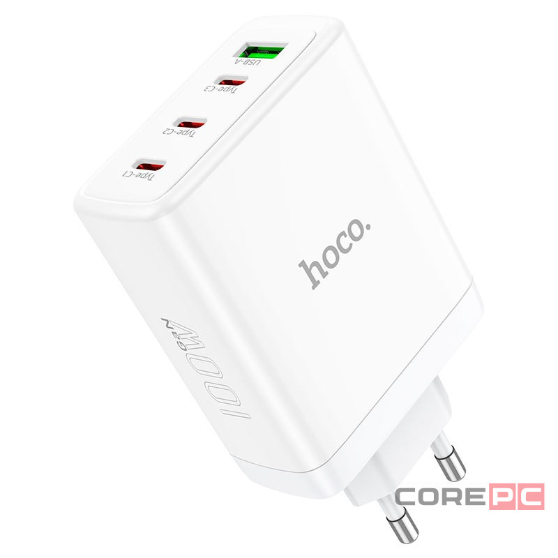 Сетевое зар. устр. Hoco N31 GaN 1USB/3USB-С 100W белое