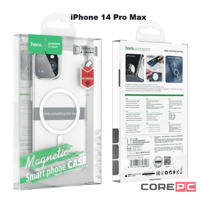 Накладка для i-Phone 14 Max Hoco Cave Magnetic case тонкий черный