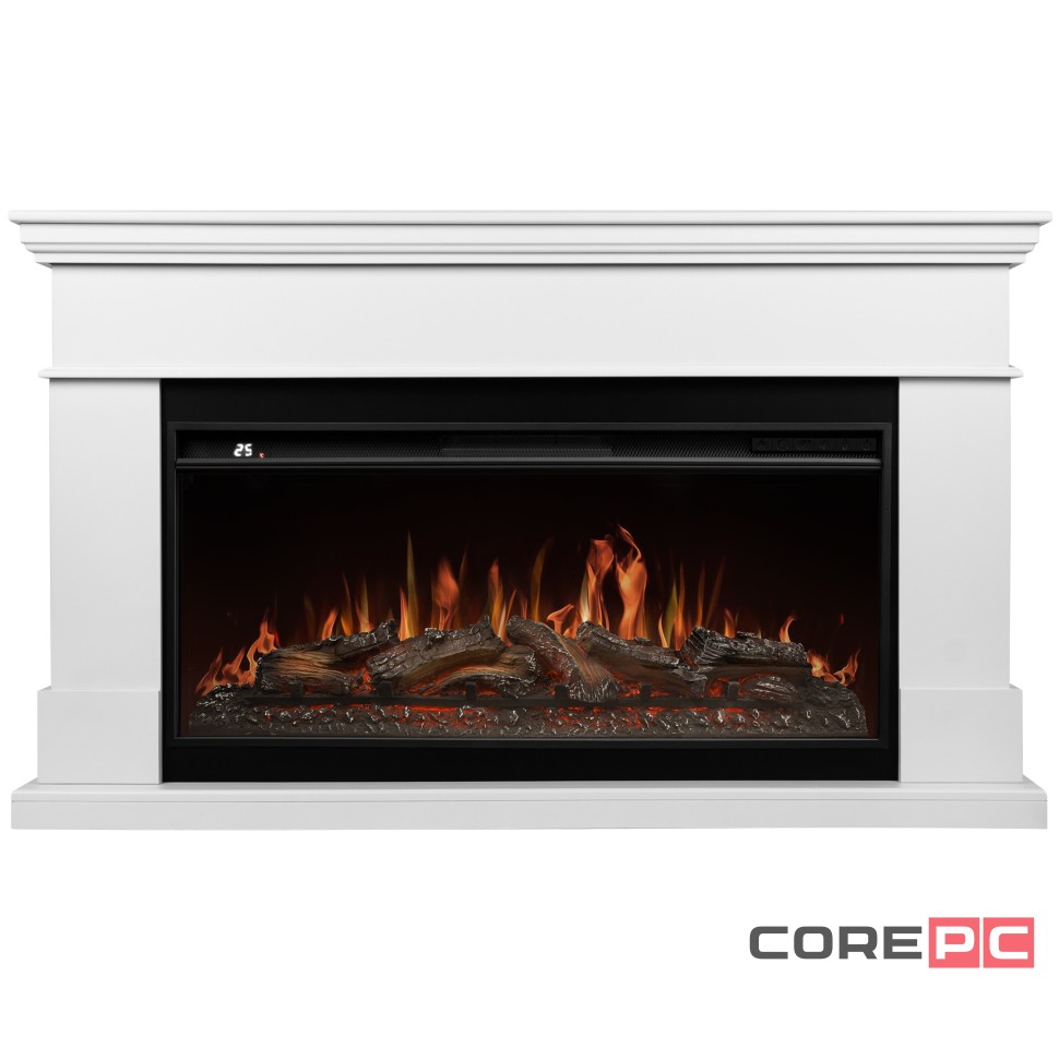 Каминокомплект: Очаг Royal Thermo Aurora RTFP/P-AR40LS, портал California 42/40/36, белый