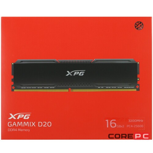 Оперативная память 32 Gb 3200 MHz ADATA XPG GAMMIX D20 Black (AX4U320016G16A-DCBK20)
