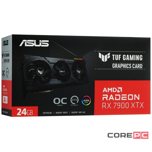 Видеокарта ASUS (TUF-RX7900XTX-O24G-GAMING) Radeon RX 7900 XTX 24GB TUF GAMING OC 90YV0IG0-M0NA00