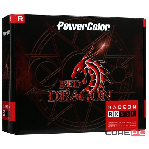 Видеокарта PowerColor (AXRX 550 2GBD5-HLE) Radeon RX 550 2GB Red Dragon