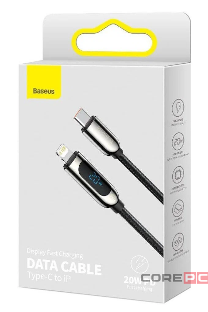 Usb Кабель-зарядка TYPE-C на Lightning Baseus Display 2A 2м (CATLSK-A01) черный