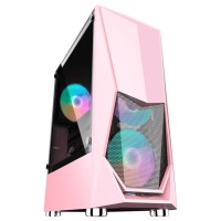 Компьютерный корпус 1STPLAYER DK-3 TG Pink (DK-3-PK-3G6)