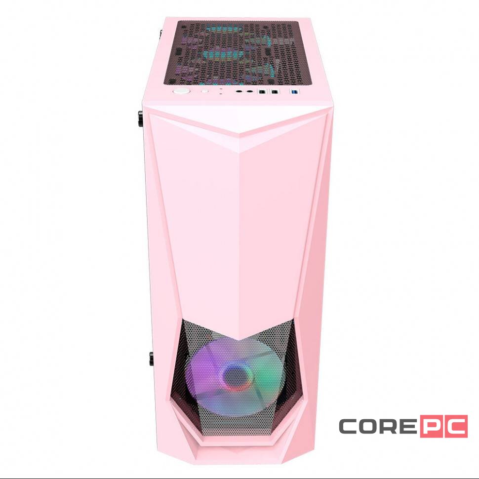 Компьютерный корпус 1STPLAYER DK-3 TG Pink (DK-3-PK-3G6)