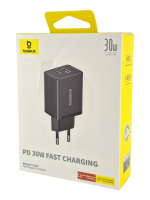 Сетевое зар. устр. Baseus Cube Pro Fast Charger 1USB/1C 30W P10111404113-00 черное