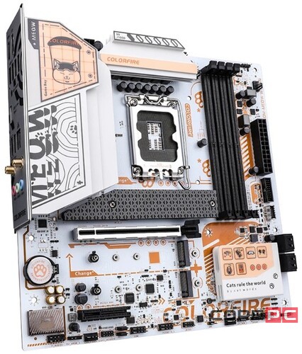 Материнская плата Colorful COLORFIRE B760M-MEOW WIFI D5 Orange
