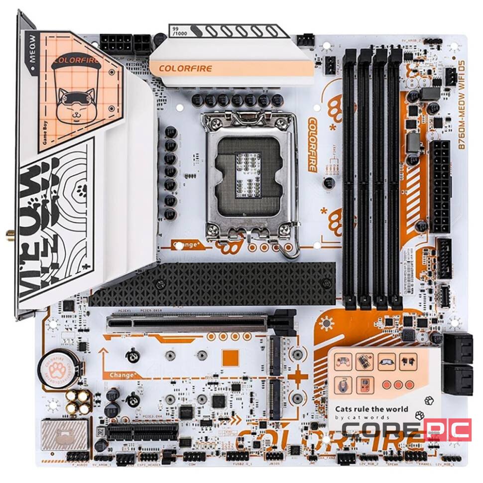 Материнская плата Colorful COLORFIRE B760M-MEOW WIFI D5 Orange