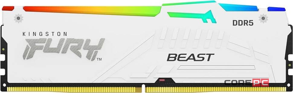 Оперативная память 16 Gb 6000 MHz Kingston FURY Beast RGB White (KF560C36BWE2A-16)