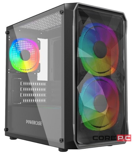 Компьютерный корпус Powercase MISTRAL Micro A3B TG ARGB Black CMMAB-A3