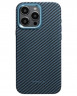 Накладка для i-Phone 15 Pro 6.1" Pitaka MagEZ Case Pro 4  Protective Yet Slim синий, кевлар(арамид)