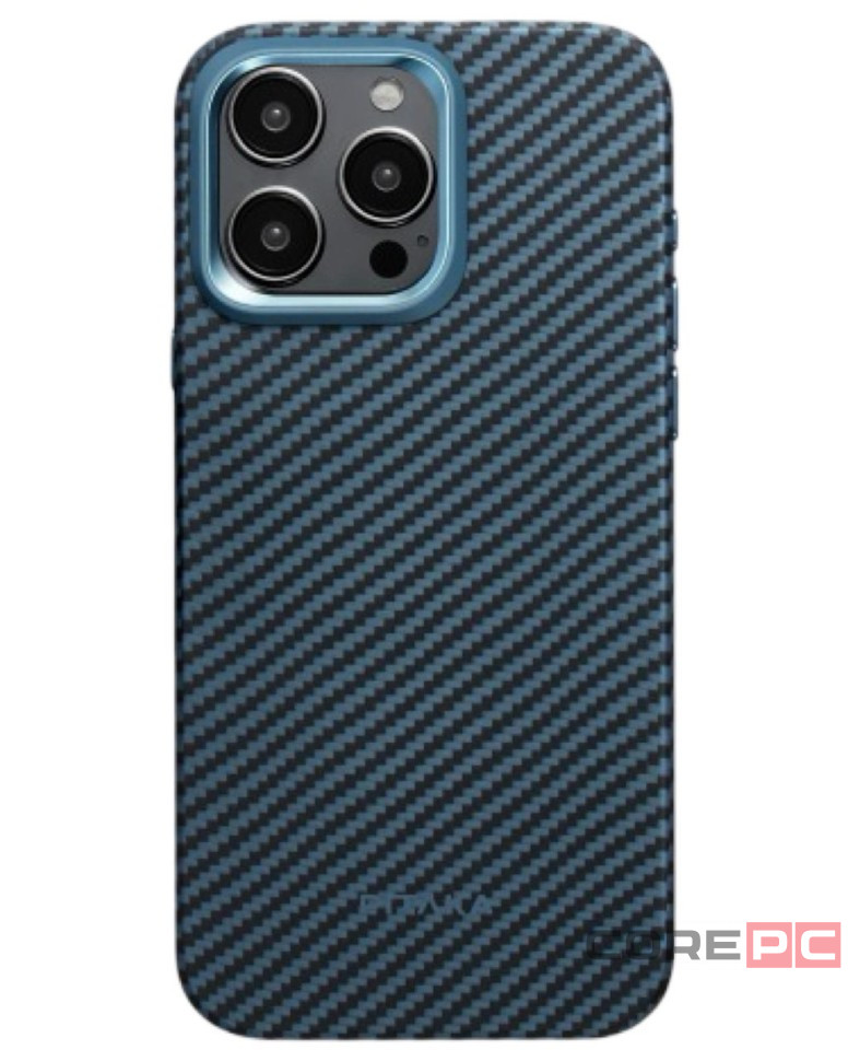 Накладка для i-Phone 15 Pro 6.1" Pitaka MagEZ Case Pro 4  Protective Yet Slim синий, кевлар(арамид)