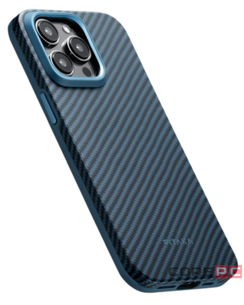Накладка для i-Phone 15 Pro 6.1" Pitaka MagEZ Case Pro 4  Protective Yet Slim синий, кевлар(арамид)