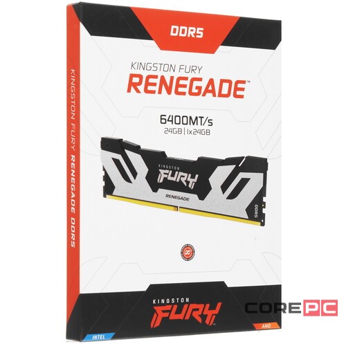 Оперативная память 24 Gb 6400 MHz Kingston FURY Renegade XMP Silver/Black (KF564C32RS-24)