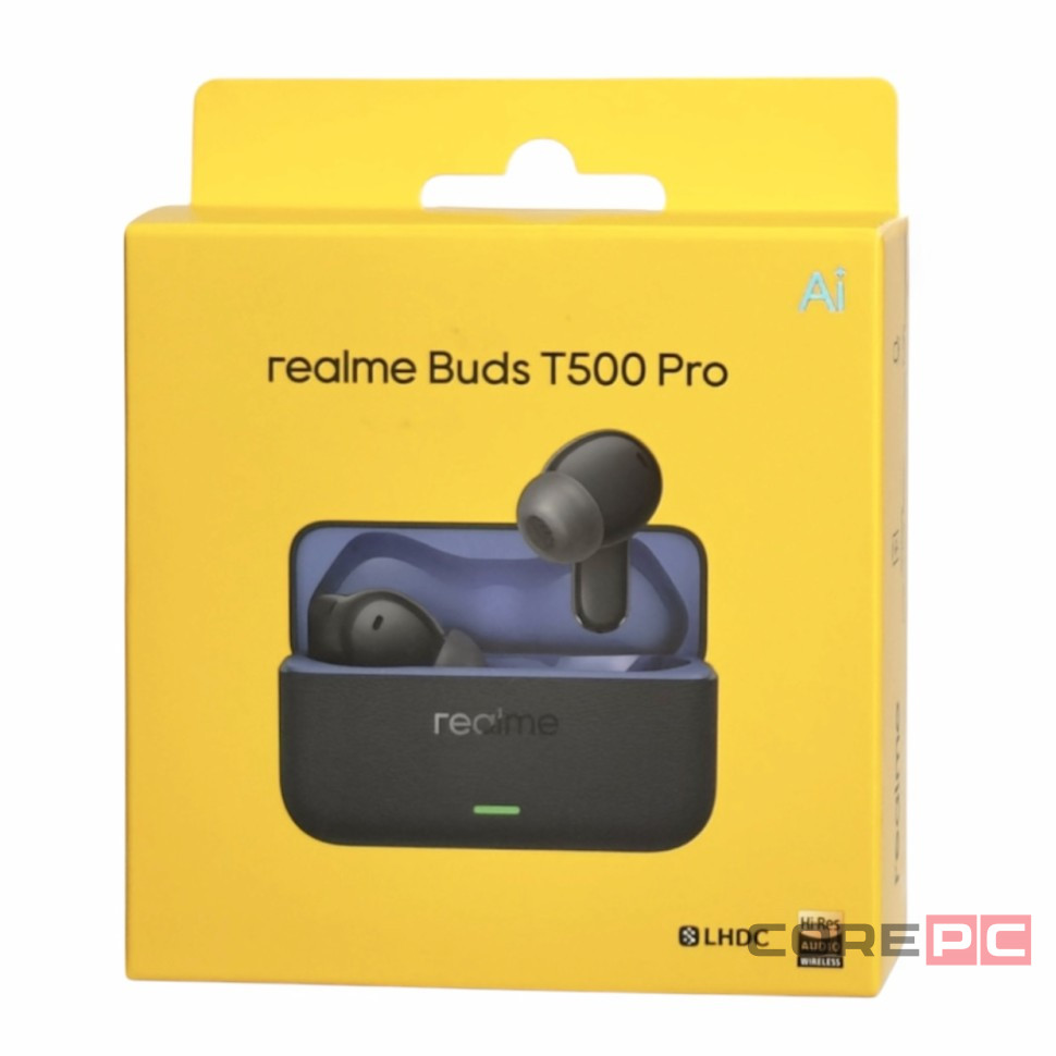Беспроводные наушники TWS Realme Buds T500 Pro черные