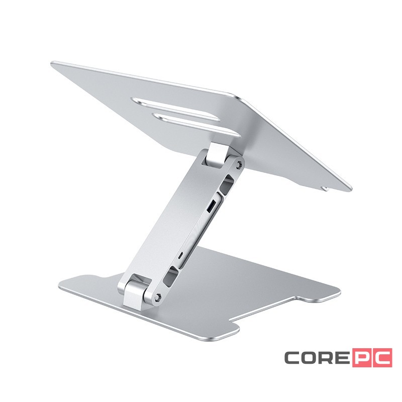 Охлаждающая подставка c USB-хабом для ноутбука Orico LST-4A 4xUSB3.0 серебристая