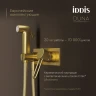 Смеситель для биде + гигиенический душ Iddis DUNMGV0i08, рычажное управление, цвет золото матовое