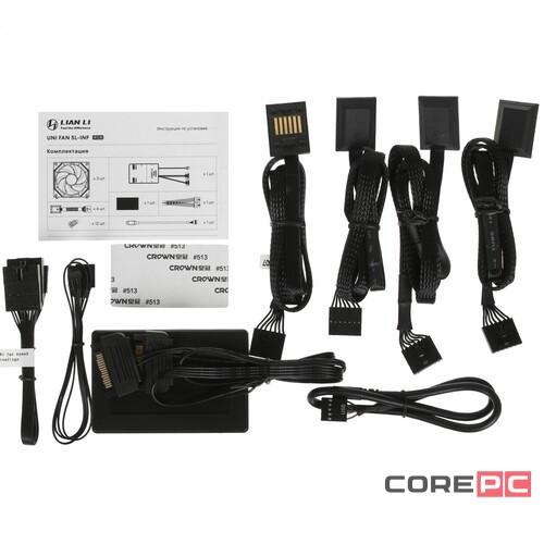 Комплект вентиляторов для корпуса Lian Li UNI FAN SL-INF 120 ARGB Black (G99.12SLIN3B.R0)