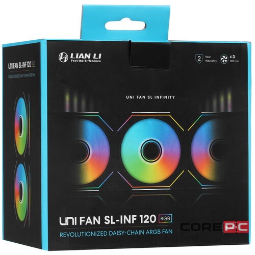 Комплект вентиляторов для корпуса Lian Li UNI FAN SL-INF 120 ARGB Black (G99.12SLIN3B.R0)
