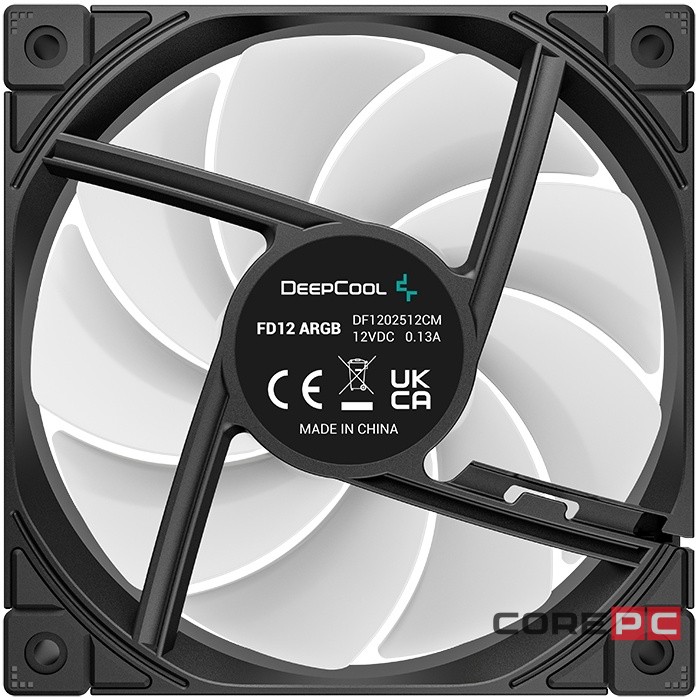Вентилятор для корпуса Deepcool FD12 ARGB Black BOX