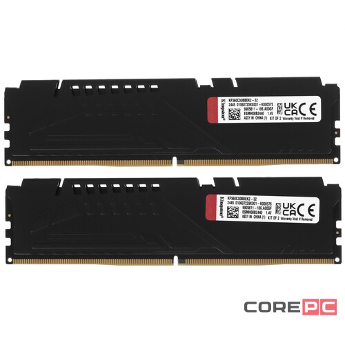 Оперативная память 32 Gb 6000 MHz Kingston FURY Beast Black (KF560C30BBEK2-32)