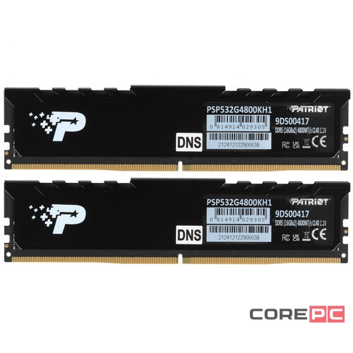 Оперативная память 32 Gb 4800 MHz PATRIOT (PSP532G4800KH1)