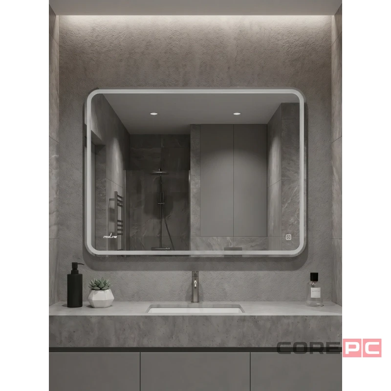 Зеркало MIXLINE Аврора-Лайт 800х600 (ШВ) сенсорный выключатель,светодиодная подсветка, мини короб
