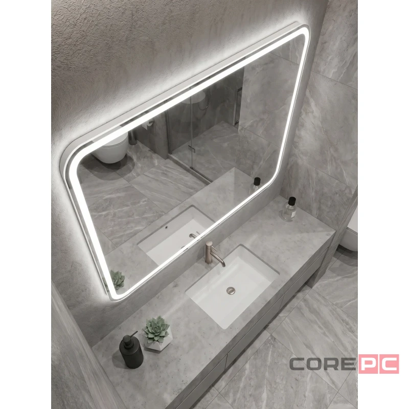 Зеркало MIXLINE Аврора-Лайт 800х600 (ШВ) сенсорный выключатель,светодиодная подсветка, мини короб