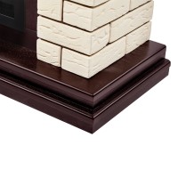 Каминокомплект: Очаг Electrolux EFP/P-2720RLS, портал Bricks 25 камень бежевый, шпон темный дуб
