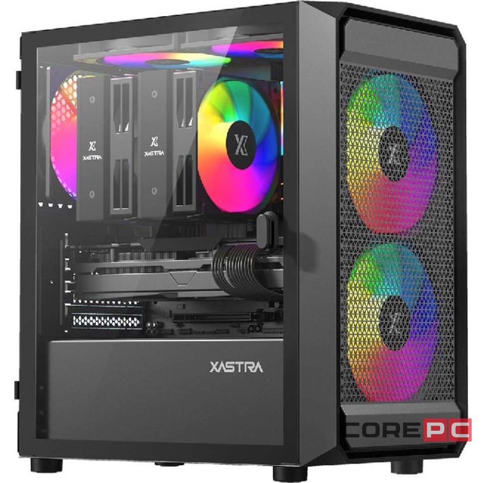 Компьютерный корпус XASTRA A303M 3ARGB Black (A303M-2FC14A-1FC12A-D)