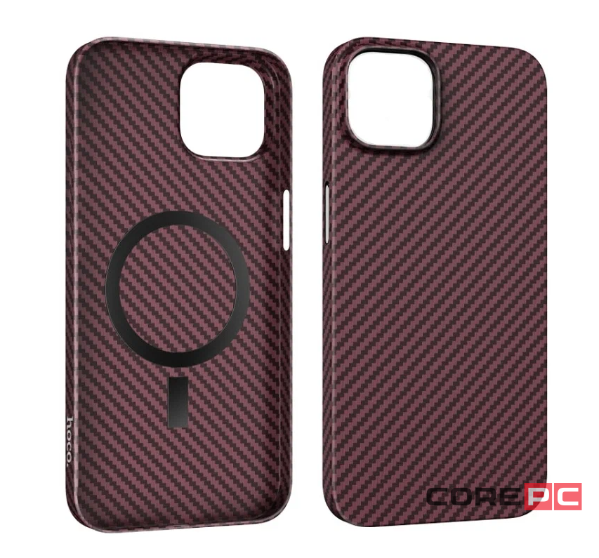 Накладка для i-Phone 14 Max Hoco Cave Magnetic case тонкий красный