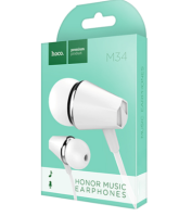 Проводная стерео-гарнитура Hoco M34 Honor Jack 3,5mm (белый)