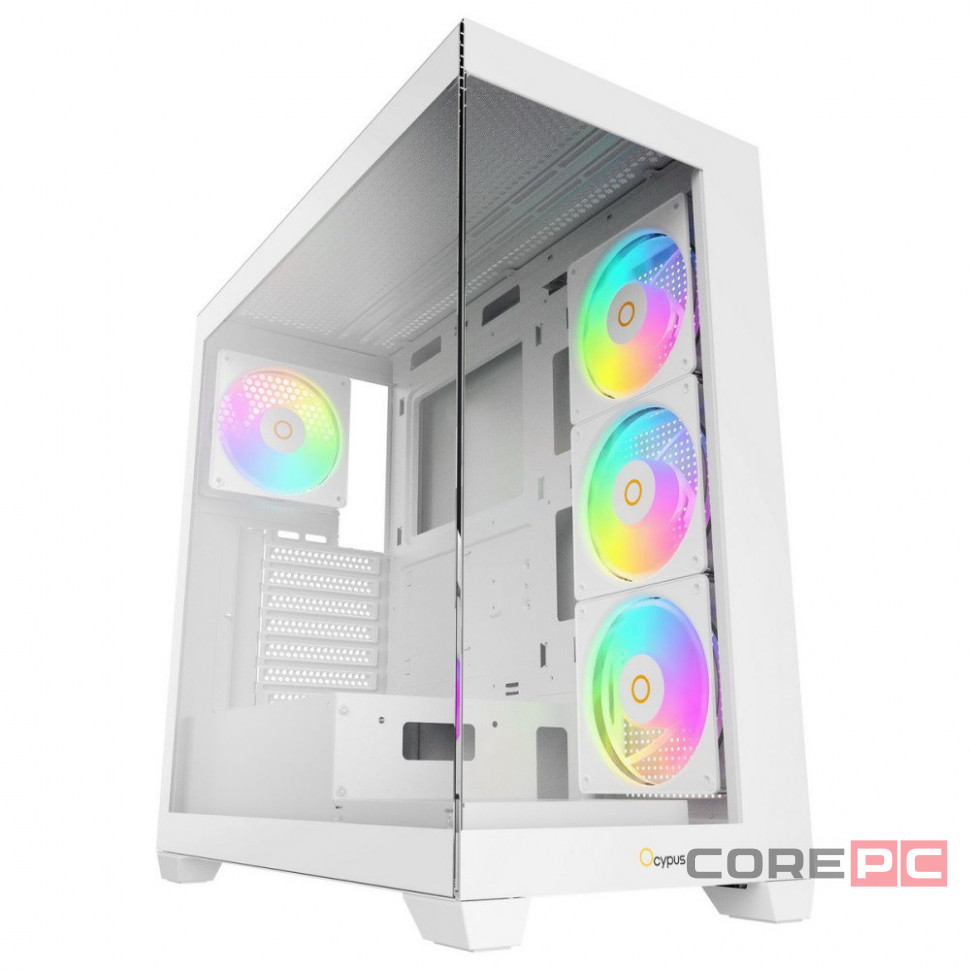 Компьютерный корпус Ocypus Gamma C72 WH TG ARGB White (Gamma-C72-W-HD400XX-GL)