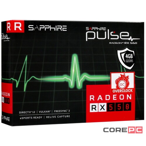 Видеокарта Sapphire (11268-01-20G) Radeon RX 550 4GB PULSE RADEON