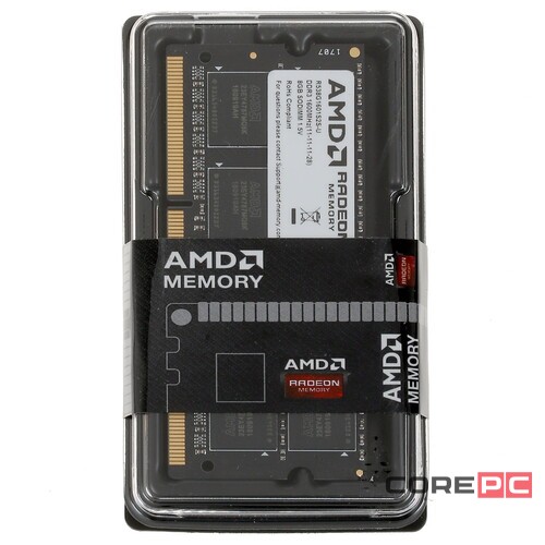 Оперативная память 8 Gb 1600 MHz AMD R5 ENTERTAINMENT SERIES Black (R538G1601S2S-UO)