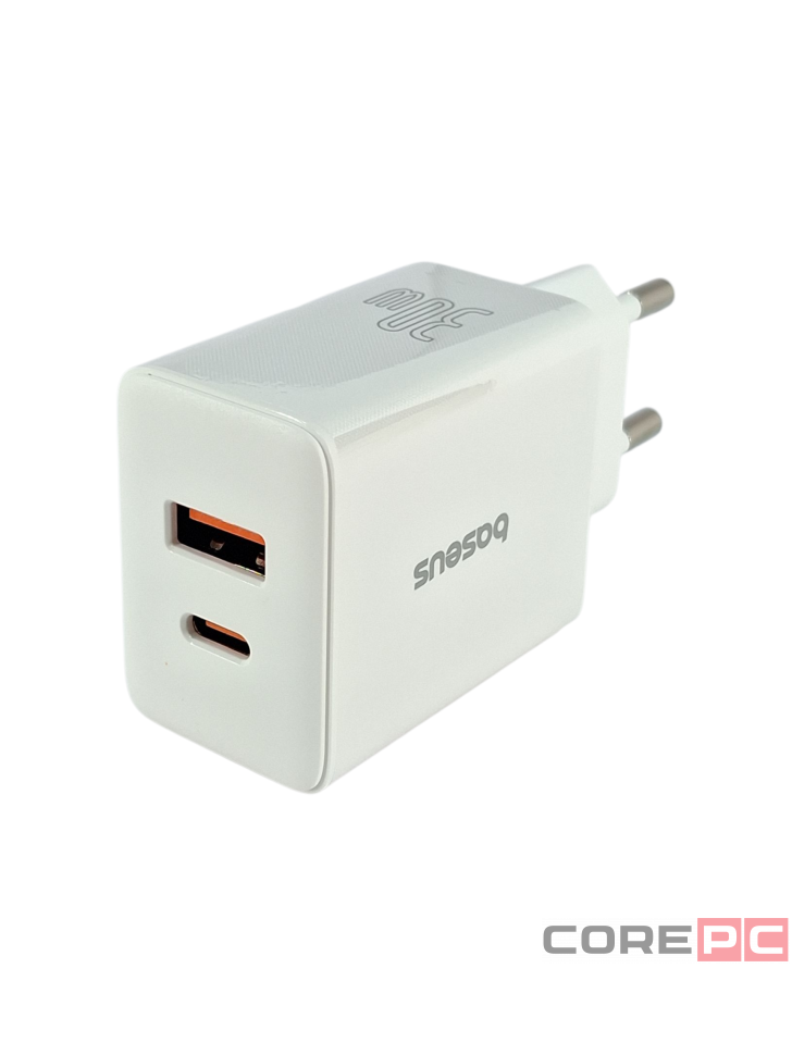 Сетевое зар. устр. Baseus Cube Pro Fast Charger 1USB/1C 30W P10111404213-00 белое