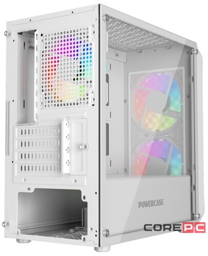 Компьютерный корпус Powercase MISTRAL Micro A3W TG ARGB White CMMAW-A3