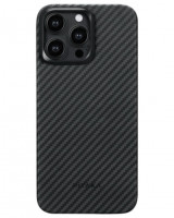 Накладка для i-Phone 15 Pro 6.1" Pitaka MagEZ Case Pro 4 Protective Yet Slim черно-серый, кевлар
