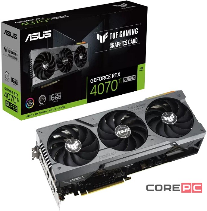 Видеокарта ASUS (TUF-RTX4070TIS-O16G-GAMING) GeForce RTX 4070 TI SUPER 16GB TUF GAMING OC 90YV0KF0-M0NA00