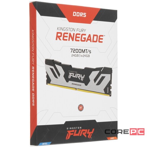 Оперативная память 24 Gb 7200 MHz Kingston FURY Renegade XMP Silver/Black (KF572C38RS-24)