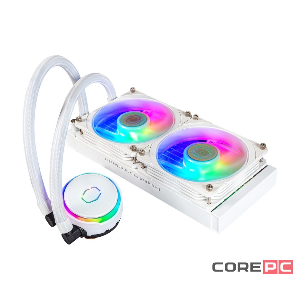 Система жидкостного охлаждения для процессора CoolerMaster MasterLiquid PL240 Flux ARGB White MLY-D24M-A23PZ-RW
